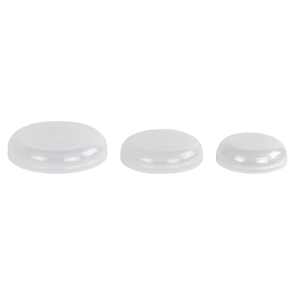 Natural polypropylene dome caps u s plastic corp